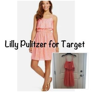 New LILLY PULITZER For Target Satin Flounce Dress in Giraffing Me Crazy NWT